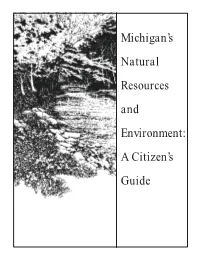 Michigan's Natural Resources and Environment