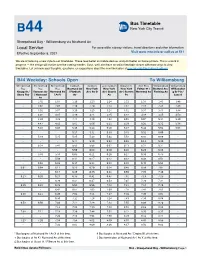 MTA B44 Bus Timetable