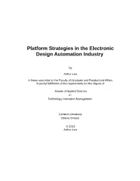 Platform Strategies in the Electronic Design Automation Industry
