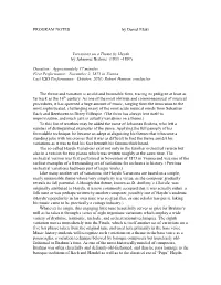 PROGRAM NOTES by Daniel Maki Variations on a Theme by Haydn By