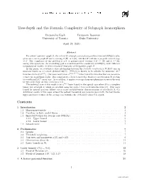 Tree-Depth and the Formula Complexity of Subgraph Isomorphism