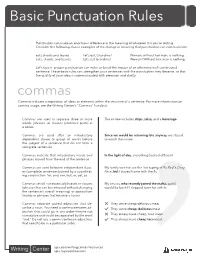 Basic Punctuation Rules