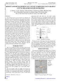 Design and Development of a Novel Stripline Fast Faraday Cup to Measure Ion Beam Profile A