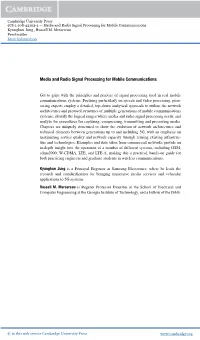 Media and Radio Signal Processing for Mobile Communications Kyunghun Jung , Russell M