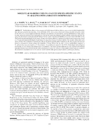 Molecular Markers Used to Analyze Species-Specific Status in Abalones with Ambiguous Morphology