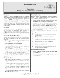 Mulberry for Email Jumpstart Computing and Information