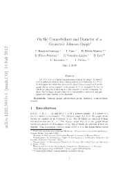 On the Connectedness and Diameter of a Geometric Johnson Graph∗
