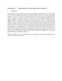 Technical Note: Hydrological Review of the Olifants River Catchment