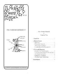 THE CAVENDISH EXPERIMENT the CAVENDISH EXPERIMENT by P