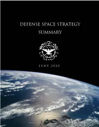 2020 Defense Space Strategy Summary