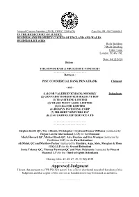 High Court Judgment Template