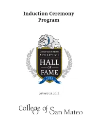 Induction Ceremony Program