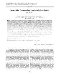 Intracellular Transport Based on Actin Polymerization