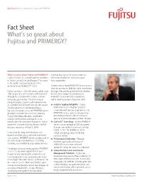 What's So Great About Fujitsu and PRIMERGY?