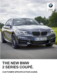 2 Series Coupe Specification Guide