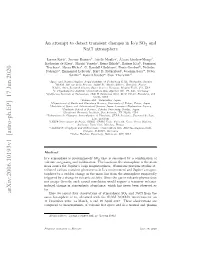 An Attempt to Detect Transient Changes in Io's SO₂ and Nacl Atmosphere