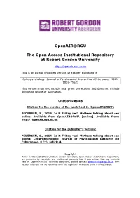 Openair@RGU the Open Access Institutional