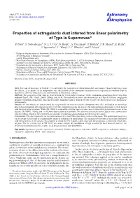 Properties of Extragalactic Dust Inferred from Linear Polarimetry of Type Ia Supernovae
