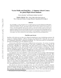 Vector Fields and Paul Klee--A Summer School Course for Gifted