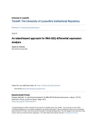 An Island-Based Approach for RNA-SEQ Differential Expression Analysis