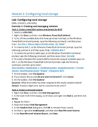 Configuring Local Storage