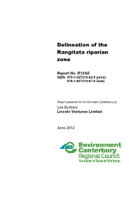 Delineation of the Rangitata Riparian Zone