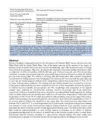 Experimental Investigation of Polymer Induced Fouling of Heater Tubes in the First- Please Fill in Your Manuscript Title