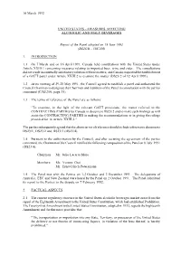 MEASURES AFFECTING ALCOHOLIC and MALT BEVERAGES Report of the Panel Adopted on 19 June 1992