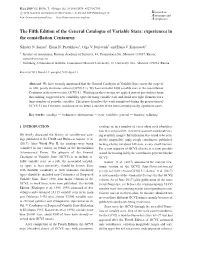 The Fifth Edition of the General Catalogue of Variable Stars: Experiences in the Constellation Centaurus