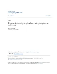 The Reaction of Diphenyl Cadium with Phosphorus Trichloride