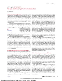 Update on the Management of Constipation