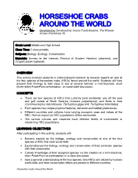 Horseshoe Crabs Around the World Web Research Activity