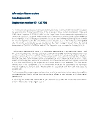 Information Memorandum Data Respons ASA (Registration Number