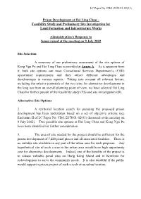 Information Paper on Prison Development at Hei Ling Chau