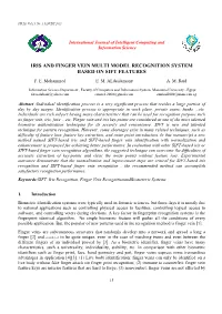 Iris and Finger Vein Multi Model Recognition System Based on Sift Features