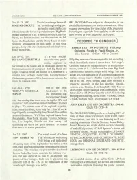 Records to Consider
