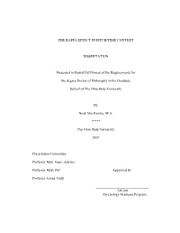 The Kappa Effect in Pitch/Time Context Dissertation