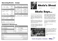Akela Says... 6Th HQ 1:00 P.M