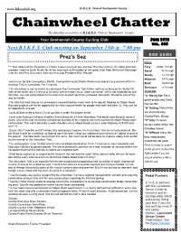 Chainwheel Chatter the Monthly Newsletter of B.I.K.E.S