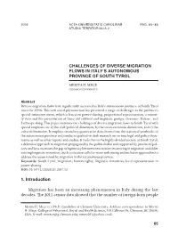 Challenges of Diverse Migration Flows in Italy's Autonomous Province Of