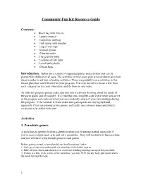 Community Fun Kit Resource Guide