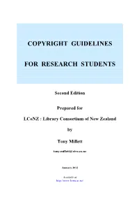 Copyright Guidelines for Research Students