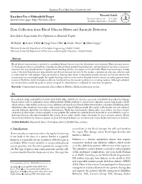 Data Collection from Blood Glucose Meter and Anomaly Detection Kan Şekeri Sayacından Veri Toplama Ve Anomali Tespiti