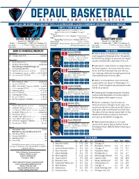 Depaul Basketball 2020-21 Game Information