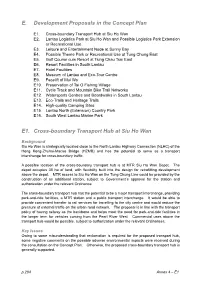 E. Development Proposals in the Concept Plan E1. Cross-Boundary Transport Hub at Siu Ho