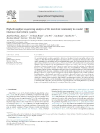 High-Throughput Sequencing Analysis of the Microbial Community In