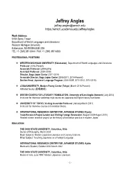 Jeffrey Angles Jeffrey.Angles@Wmich.Edu