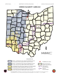 Map of Ohio Karst Areas