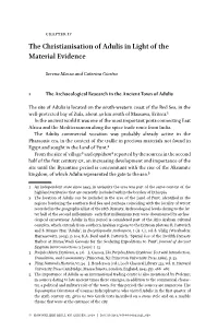 The Christianisation of Adulis in Light of the Material Evidence