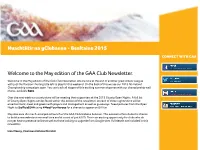 The May Edition of the GAA Club Newsletter